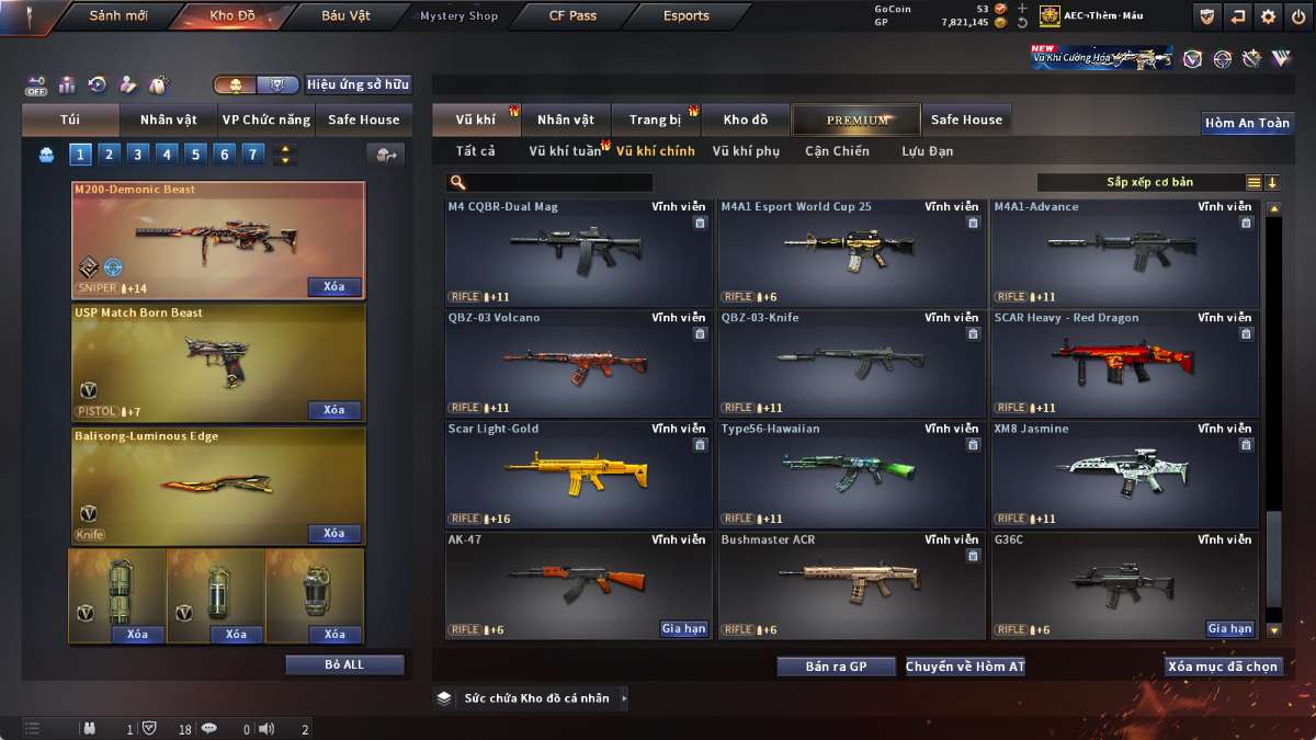 shop acc cf uy tin gia re